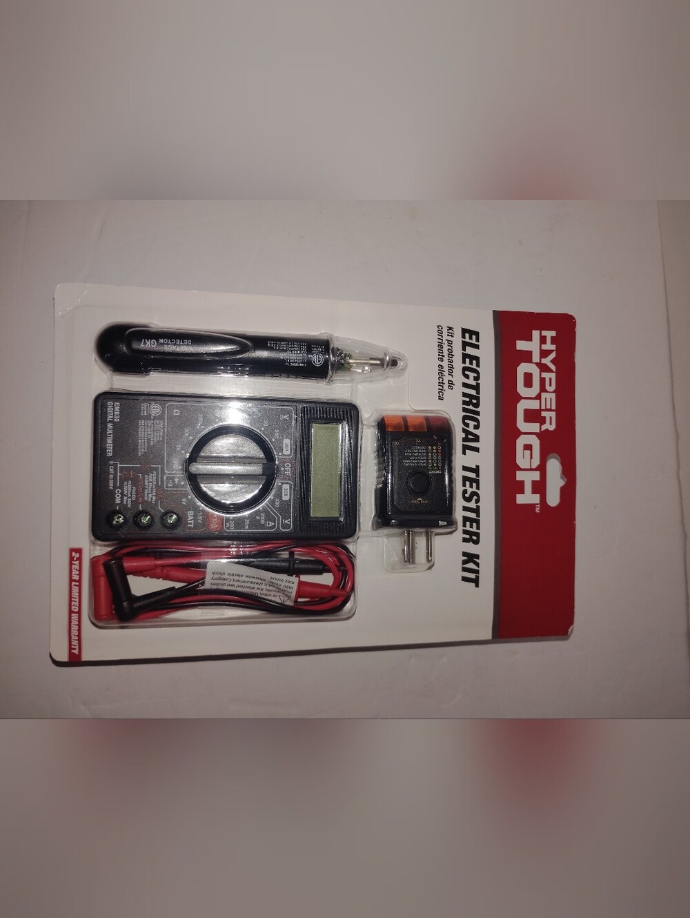 Hyper Tough Electrical Tester Kit Digital Multimeter Voltage Detector New